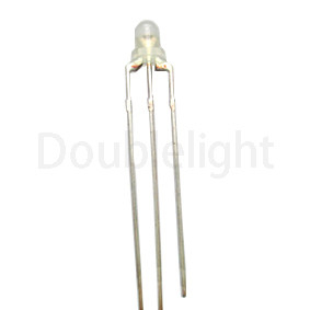Super Red &amp; Yellow Green 3mm Bi Color Led Common Anode or Common cathode Type with White Diffused Lens